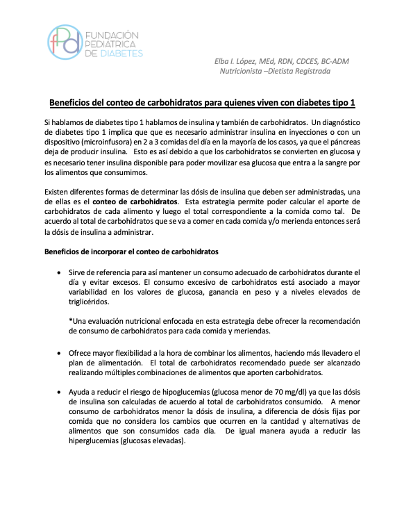 Beneficios del conteo de carbohidratos