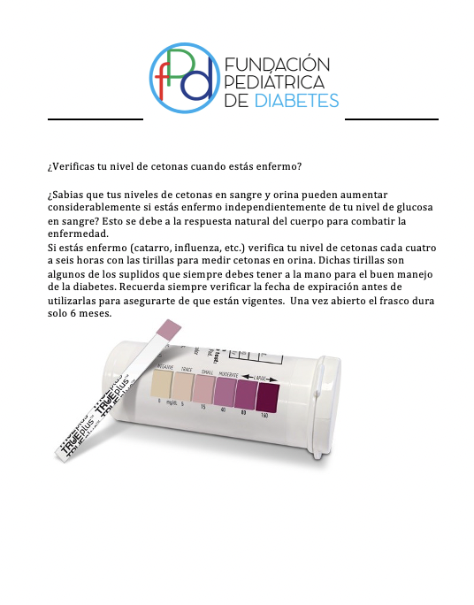 ¿Verificas tu nivel de cetonas cuando estás enfermo?